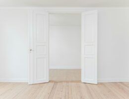 minimalist photography of open door