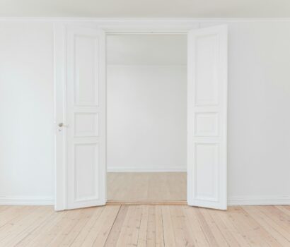 minimalist photography of open door