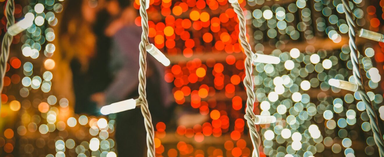 bokeh photography of string lights