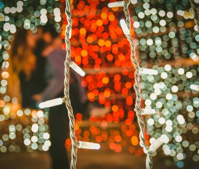 bokeh photography of string lights